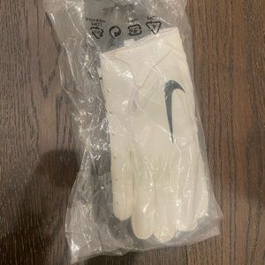 Nike white football gloves